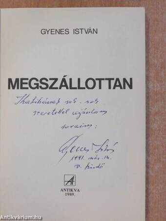 Megszállottan (dedikált példány)