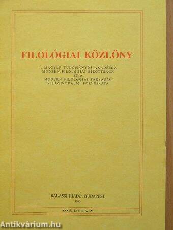 Filológiai Közlöny 1993/2.