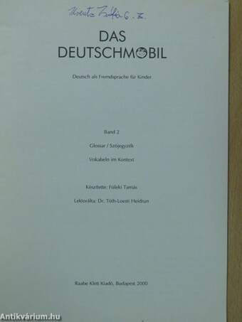 Das Deutschmobil 2 - Glossar