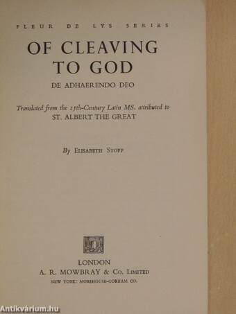 Of Cleaving to God