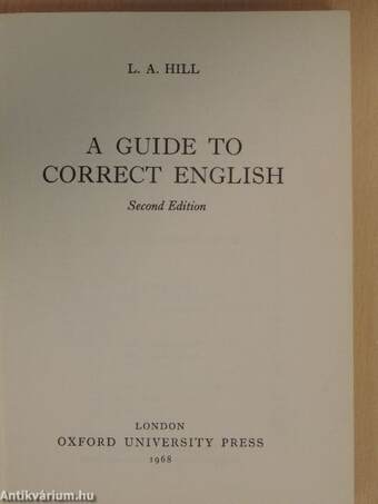 A Guide to Correct English