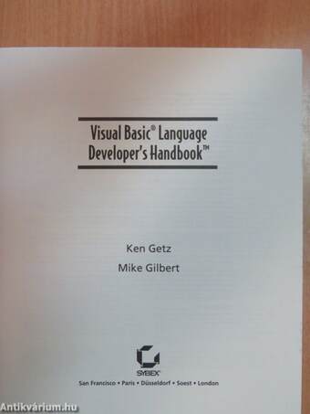 Visual Basic Language Developer's Handbook - CD-vel