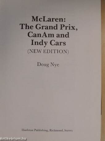 McLaren: The Grand Prix, CanAm and Indy Cars