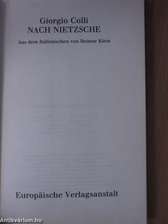 Nach Nietzsche