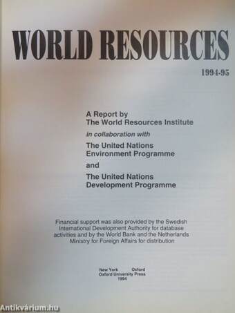 World Resources 1994-95