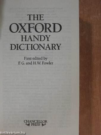 The Oxford Handy Dictionary