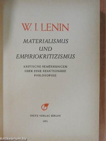 Materialismus und Empiriokritizismus