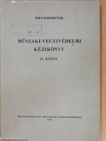 Műszaki-vegyivédelmi kézikönyv II.