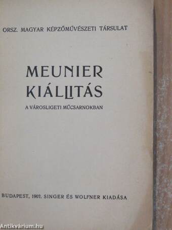 Meunier kiállítás