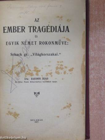 Az ember tragédiája és egyik német rokonműve: Schack gr. "Világkorszakai"