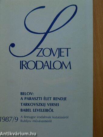 Szovjet Irodalom 1987/9.