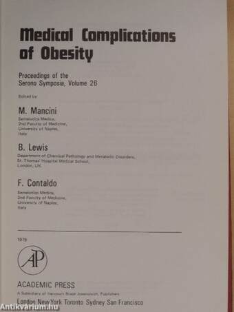 Medical Complications of Obesity