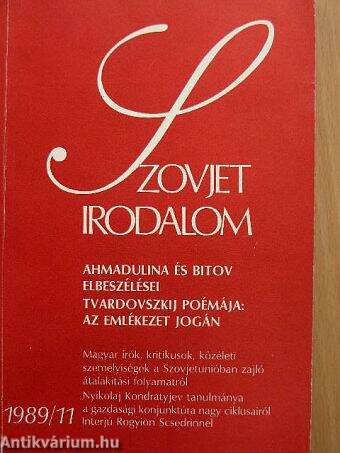 Szovjet Irodalom 1989/11.