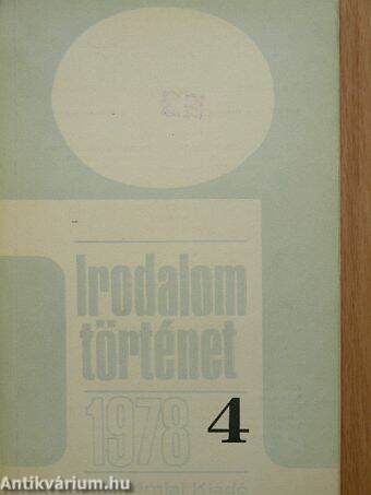 Irodalomtörténet 1978/4.