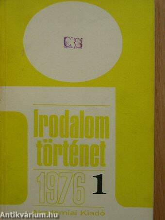 Irodalomtörténet 1976/1.