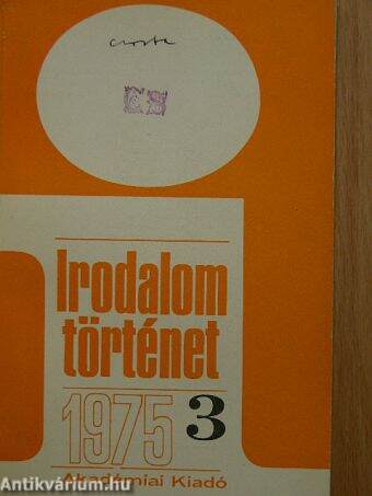 Irodalomtörténet 1975/3.