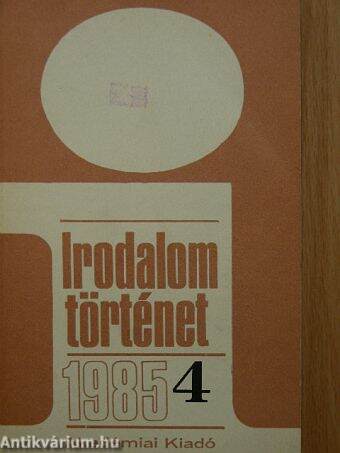 Irodalomtörténet 1985/4.