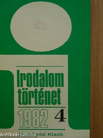 Irodalomtörténet 1982/4.