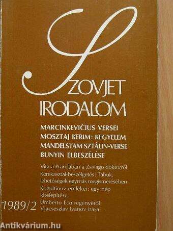 Szovjet Irodalom 1989/2.