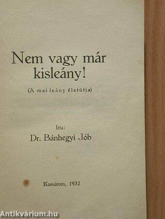 Nem vagy már kisleány!