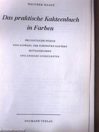 Das praktische Kakteenbuch in Farben