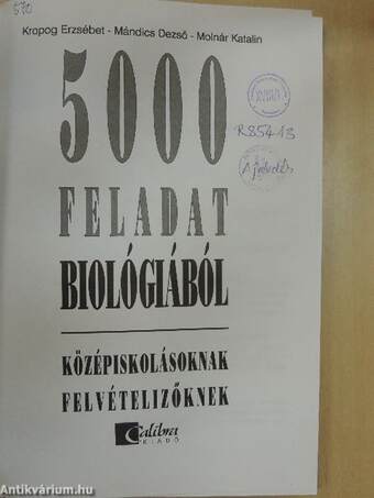 5000 feladat biológiából