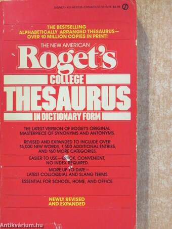 The new american Roget's College Thesaurus in dictionary form