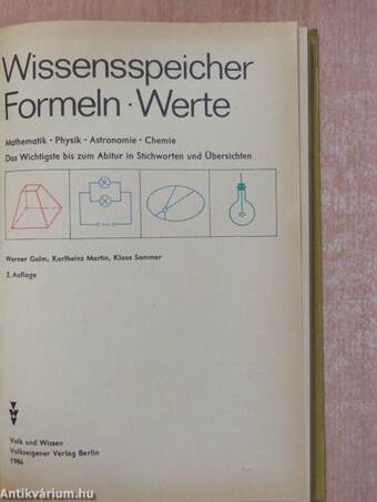 Wissensspeicher - Formeln, Werte