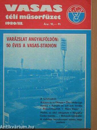 VASAS SC 1980. téli műsorfüzet