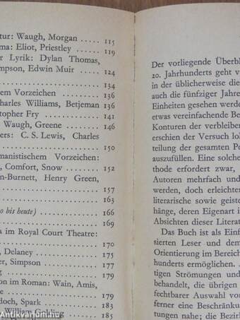 Englische Literatur im 20. Jahrhundert