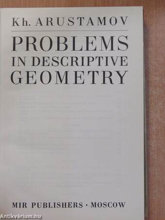 Problems in Descriptive Geometry