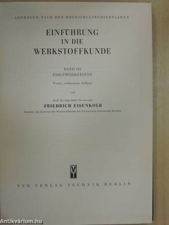 Einführung in die Werkstoffkunde III.