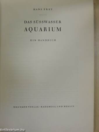 Das Süsswasser Aquarium