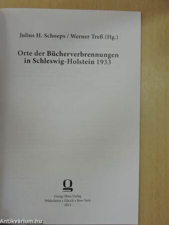 Orte der Bücherverbrennungen in Schleswig-Holstein 1933