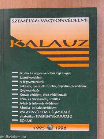 Személy- és Vagyonvédelmi Kalauz 1995-1996.