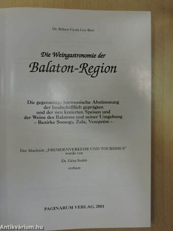 Die Weingastronomie der Balaton-Region