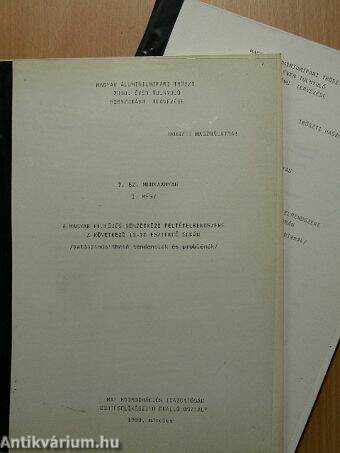 A magyar fejlődés nemzetközi feltételrendszere a következő 15-20 esztendő során I-II.