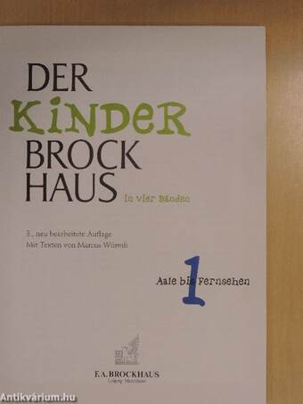 Der Kinder Brockhaus in vier Bänden 1. (töredék)