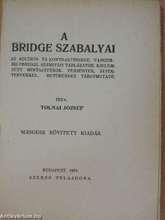 A Bridge szabályai