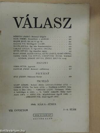 Válasz 1948. május-június