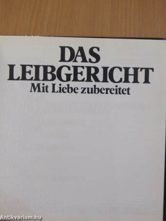 Das Leibgericht