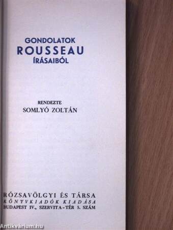 Gondolatok Rousseau írásaiból