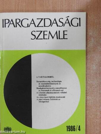 Ipargazdasági szemle 1986/4.