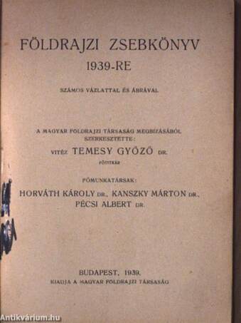 Földrajzi zsebkönyv 1939/Az 1939. évi földrajzi zsebkönyv térképei