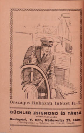 Magyar "hajós-naptár" folyamhajózási évkönyv 1932.