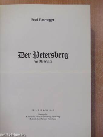 Der Petersberg bei Flintsbach (dedikált példány)