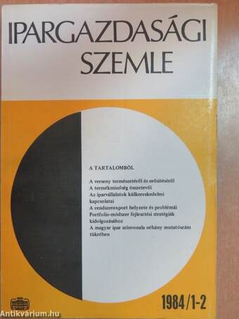 Ipargazdasági szemle 1984/1-4.