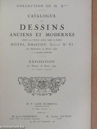 Catalogue des Dessins Anciens et Modernes