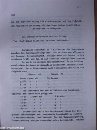 Das Parkinson-Syndrom und der Stress