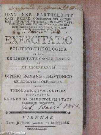 Exercitatio politico-theologica